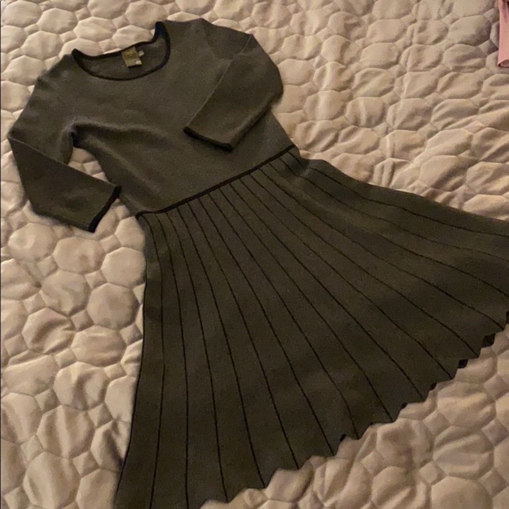 Gray sweater dress